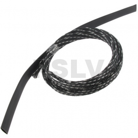 Q-HS-0016   Quantum Servo Braid 1m with 240mm Blk/Wht heat shrink OD7mm  